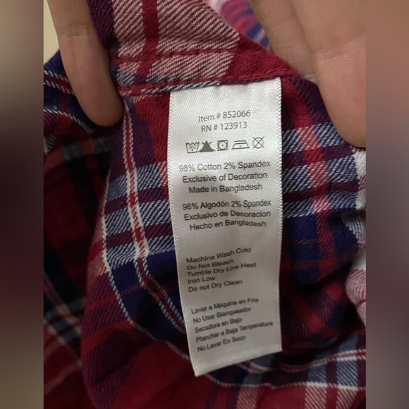 JACHS Girlfriend Flannel Button Down Shirt Size Small - Picture 8 of 8